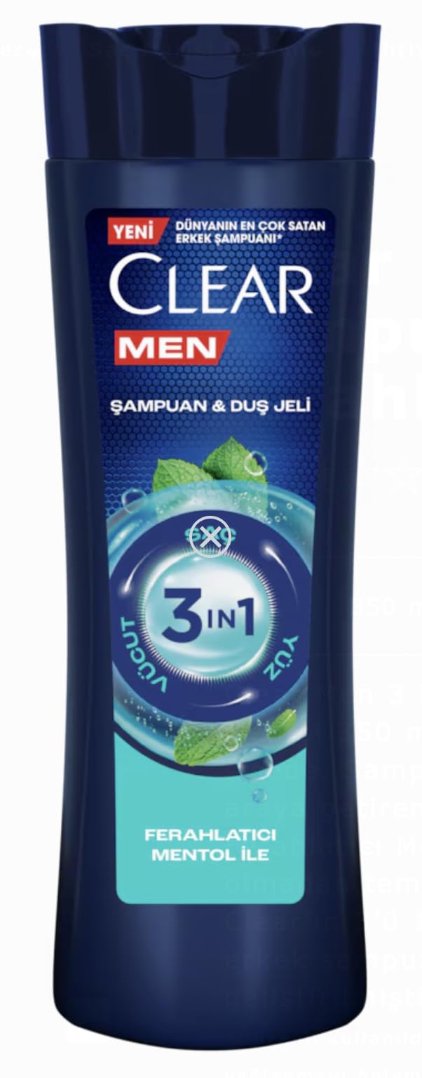 Amazon.com : Clear Men 3 in 1 Shampoo & Shower Gel Refreshing